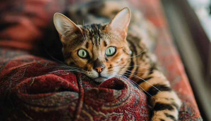 Un exótico gato Bengala