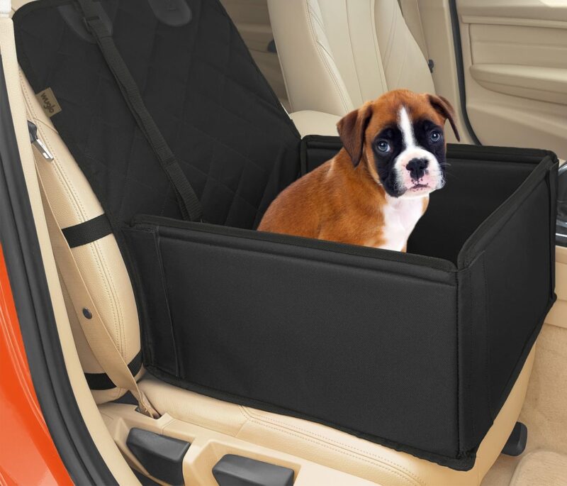 Este asiento para autos, es de los accesorios para cachorros más comprado