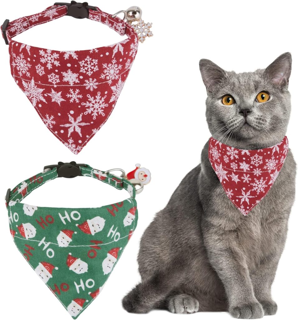 Collares navideños pueden tratarse como  disfraces para gatos