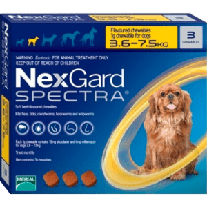 Nexgard Spectra  x3 Tabs  (3.6 -7.5 Kg)