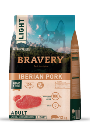 Bravery Light Iberian Pork Adult Large/Medium Breeds 12Kg