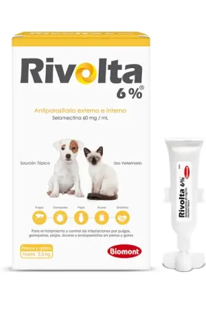 Pipeta antipulgas para perros y gatos Rivolta 6% 0.25 ml