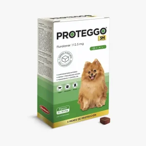 Tableta antipulgas Proteggo 3M Mini para perros entre 2 Kg a 4.5 Kg