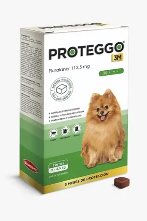 Tableta antipulgas Proteggo 3M Mini para perros entre 2 Kg a 4.5 Kg