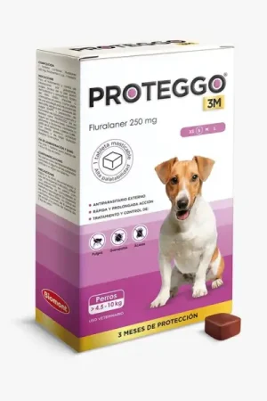 Tableta antipulgas para perros PROTEGGO 3M Small para perros entre 4.5 Kg y 10 Kg