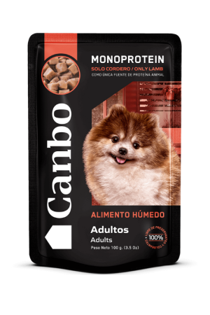 Comida húmeda para perros Adultos Canbo trocitos de cordero en salsa