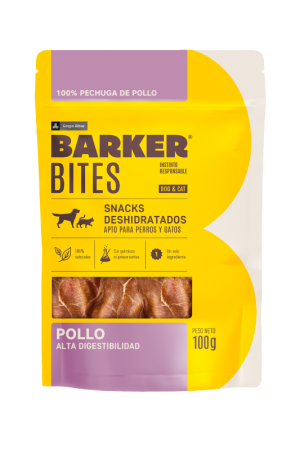 Barker Bites Pollo Snacks Deshidratados 100 gr