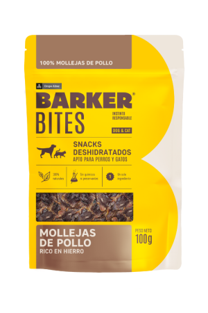 Barker Bites Mollejas de Pollo Snacks Deshidratados 100 gr