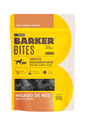 Barker Bites Higado de Res Snacks Deshidratados 100 gr