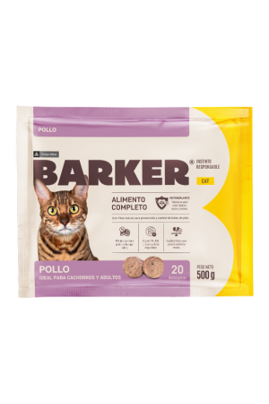 Barker Gatos Pollo Comida Congelada BARF 500 gr