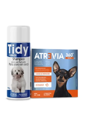 Combo: Atrevia 360º Mini + Tidy Perros Shampoo 100 gr