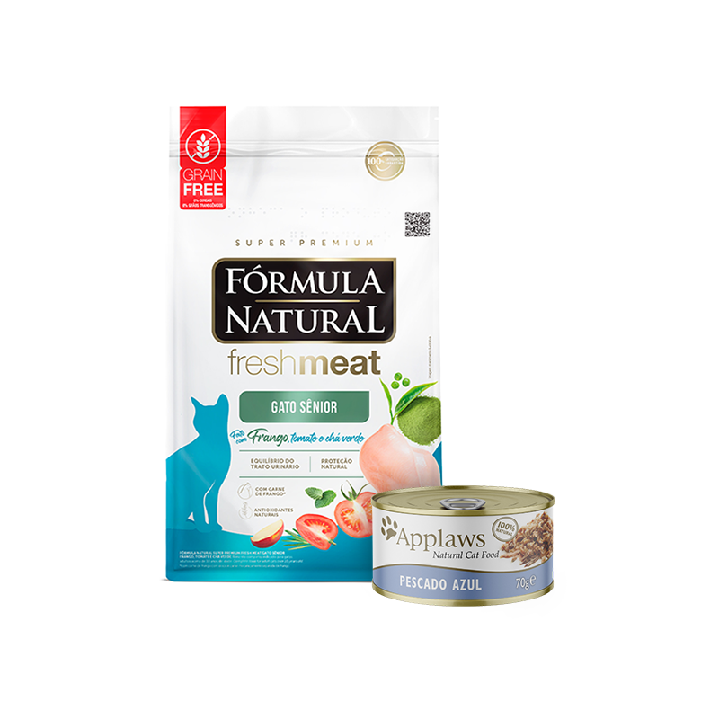 Combo de alimento húmedo para gatos Applaws y comida seca Formula Natural