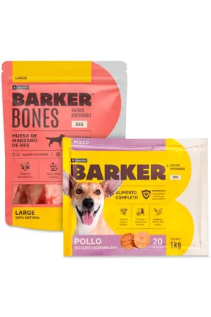 Promoción Barker: Comida BARF Pollo + Hueso de Res