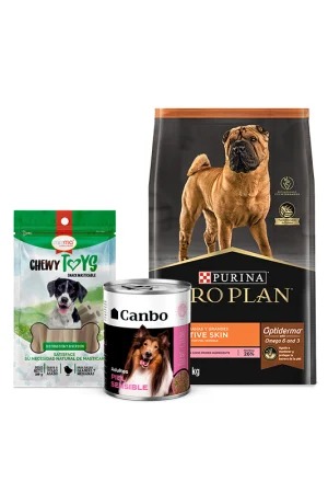 Promoción: Pro Plan 3 Kg + Canbo Dog 330 gr + Snacks