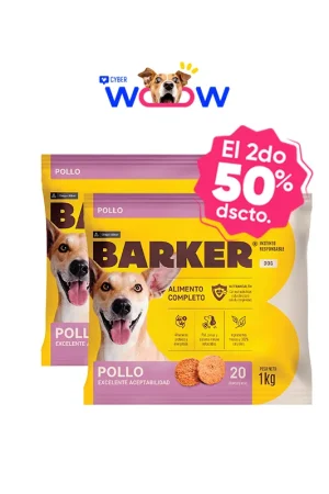 Barker Pollo Comida Congelada BARF (20 und) 1 Kg