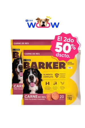 Barker Carne de res Comida Congelada BARF (20 und) 1 Kg