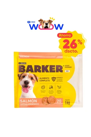 Barker Salmón Comida Congelada BARF (20 und) 1 Kg