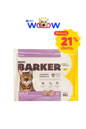 Barker Gatos Pollo Comida Congelada BARF 500 gr