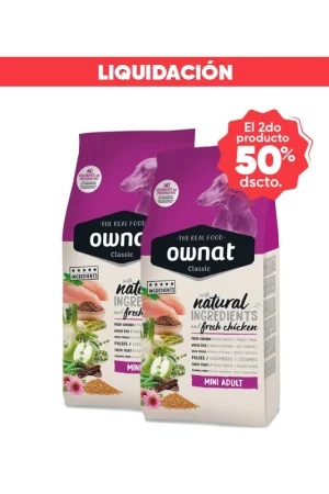Ownat Classic Perros Adulto Mini Pollo 1.5 Kg (Vence: 30/09/2025)