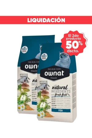 Ownat Classic Gatos Adulto Pescado 1.5 Kg (Vence: 30/09/2025)
