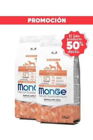 Monge Canine Adulto Salmon y Arroz 2.5 Kg