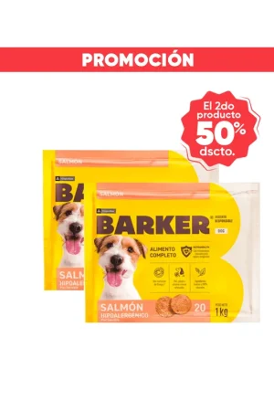 Barker Salmón Comida Congelada BARF (20 und) 1 Kg