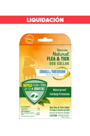 Collar Antipulgas TropiClean Flea & Tick Small/Medium