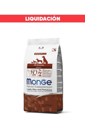 Monge Canine Adulto Cordero, Arroz y Papa 2.5 Kg (Vence: 27/11/2025)