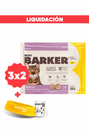 Barker Gatos Pollo Comida Congelada BARF 500 gr (Vence: 08/11/2025)