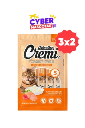 Cremi Naturalistic Snack para Gatos Salmón y Atún 60 gr