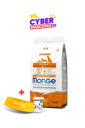 Monge Canine Adulto Pato, Arroz y Papa 2.5 Kg