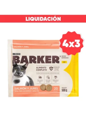 Barker Gatos Salmón y Jurel Comida Congelada BARF 500 gr (Vence: 27/02/2026)