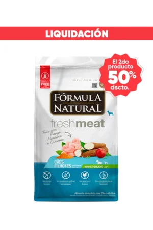 Fórmula Natural Fresh Meat Perros Cachorro raza pequeña 2.5 Kg (Vence: 15/02/2026)