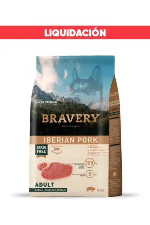 Bravery Iberian Pork  Adult Large/Medium Breeds 4 Kg (Vence: 28/02/2026)