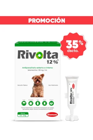 Rivolta 12% x 0.25 ml x 1 Pipeta (perro 2.6 Kg a 5 Kg)