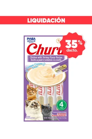 Churu Gatos Pollo con Camarón x 4 tubitos (Vence: 02/04/2026)