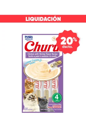 Churu Gatos Pollo con Camarón x 4 tubitos (Vence: 02/04/2026)