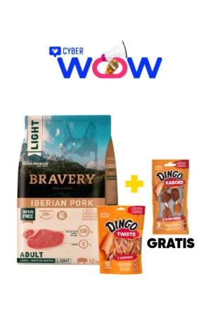 Bravery Light Iberian Pork Adult Large/Medium Breeds 12Kg