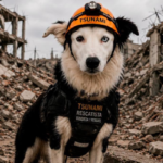 Tsunami es un perro rescatista popular durante las labores de rescate en Venezuela