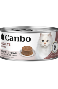 Comida enlatada para gatos Canbo pate pollo y pavo