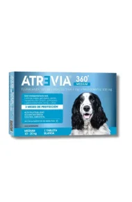 Pastilla antipulgas para perros Atrevia 360º para perros medianos