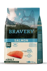 Bravery para perros adultos sabor salmon 12 Kg