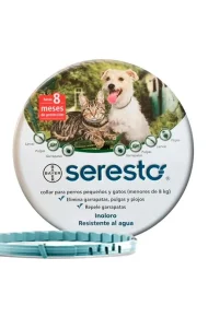 Collar antipulgas para perros y gatos pequeños Seresto